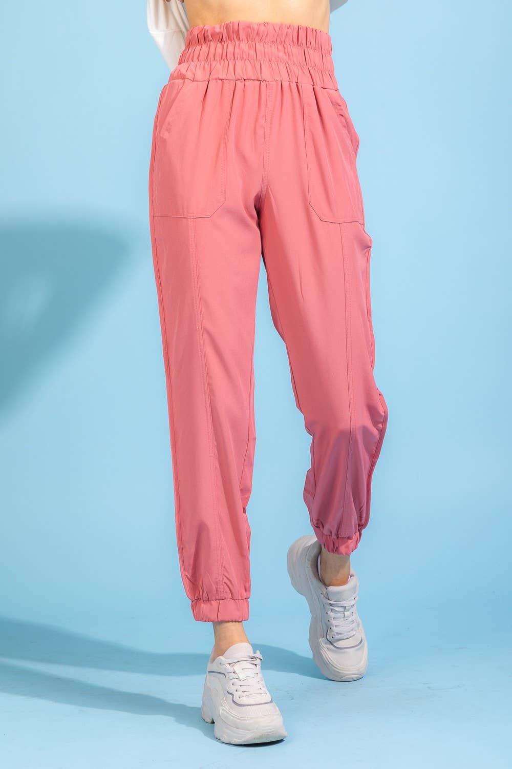 High Waisted Cargo Active Joggers w/ Pockets NP70063