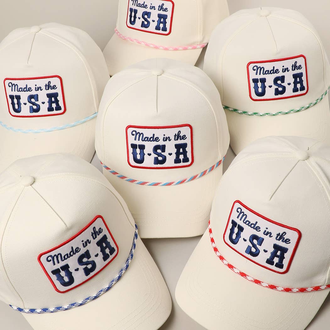 Made in the USA Embroidery Patch Trucker Hat - USAH8
