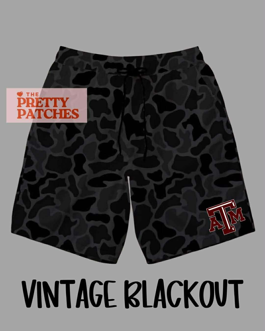 ATM VINTAGE BLACK OUT SHORTS YOUTH- PREORDER