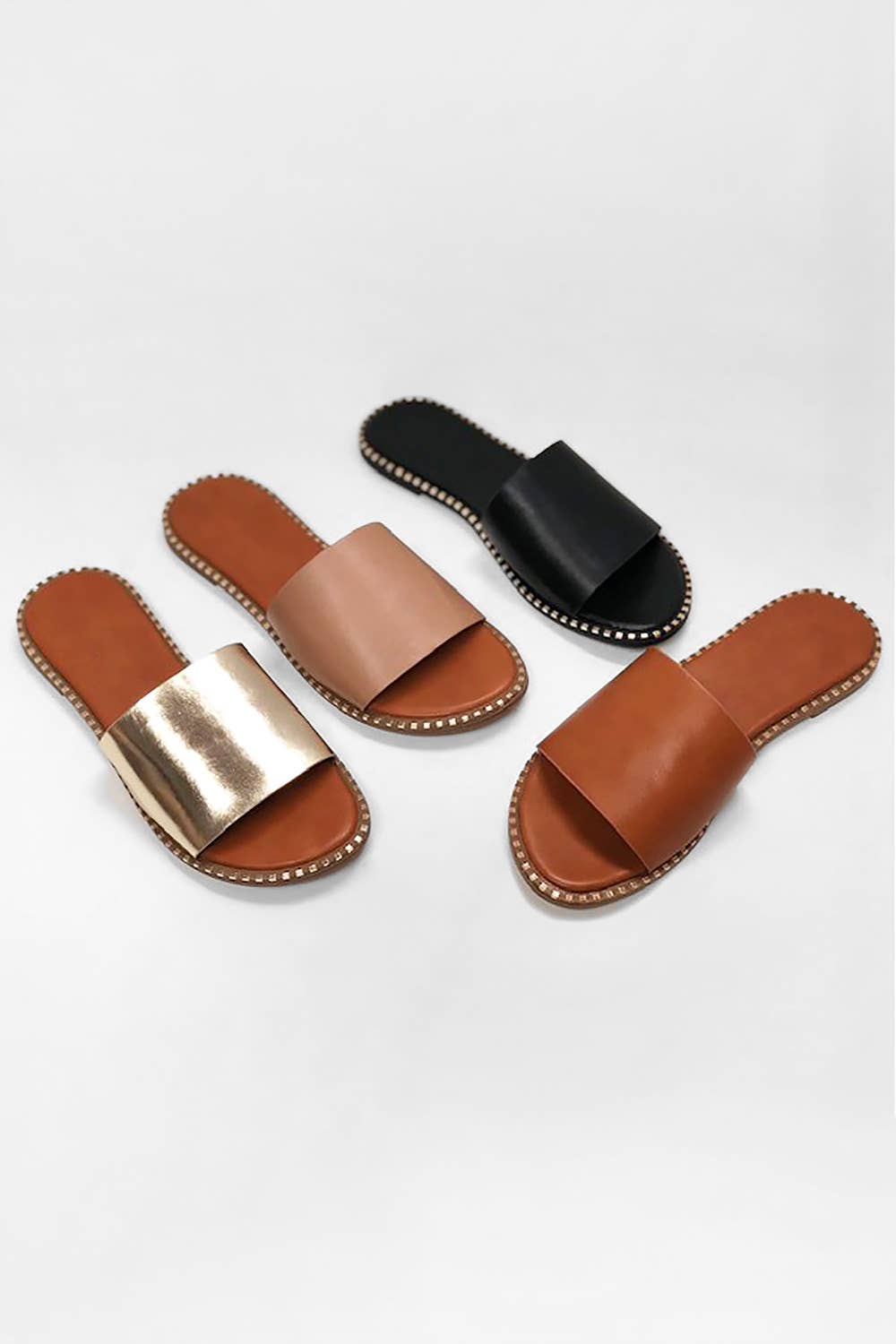 MICAH METAL TIP EMBELLISHED EDGE SOLE SANDAL MMT69