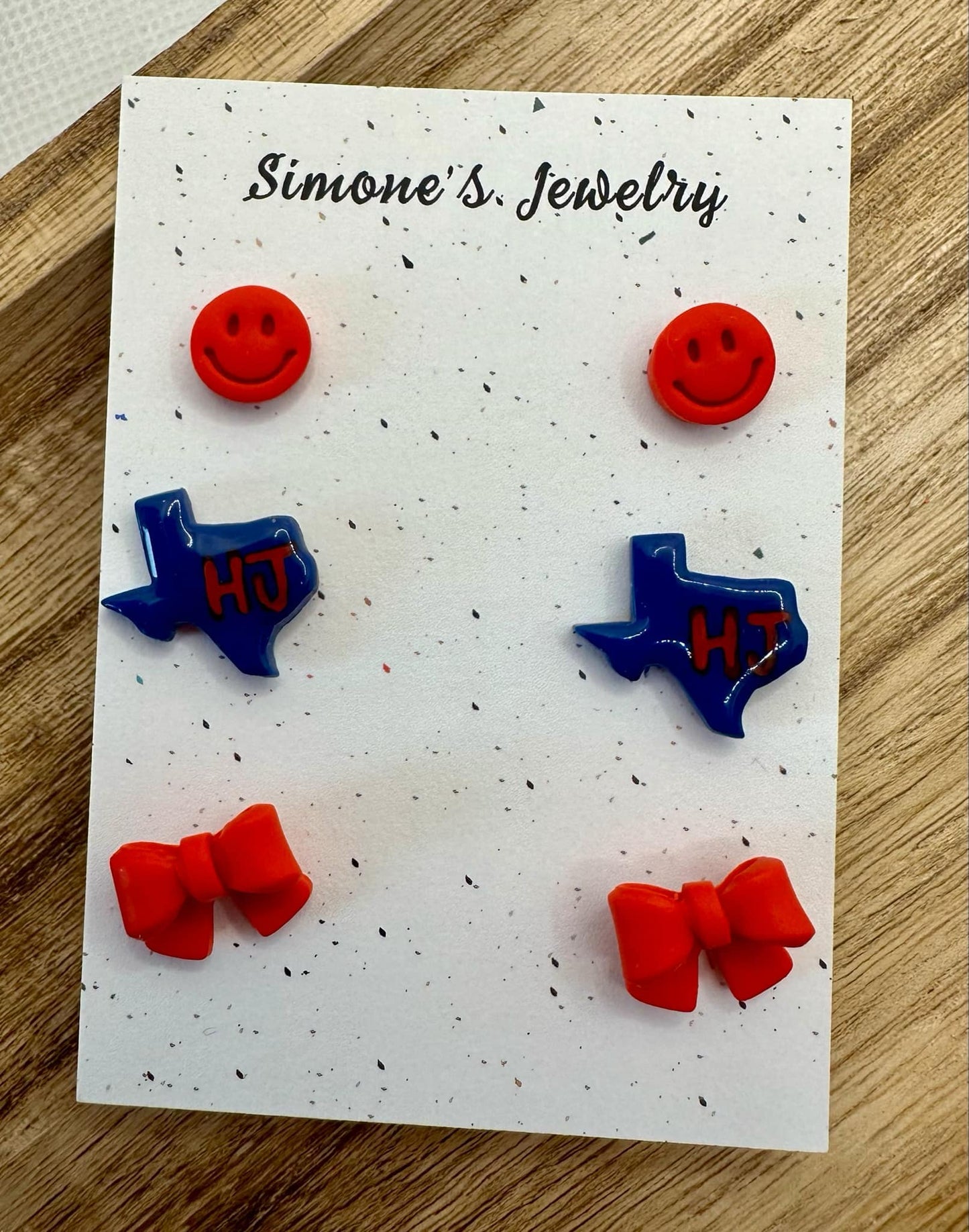 Hardin Jefferson Hawks -Smiles, bows and texas HJ Earrings