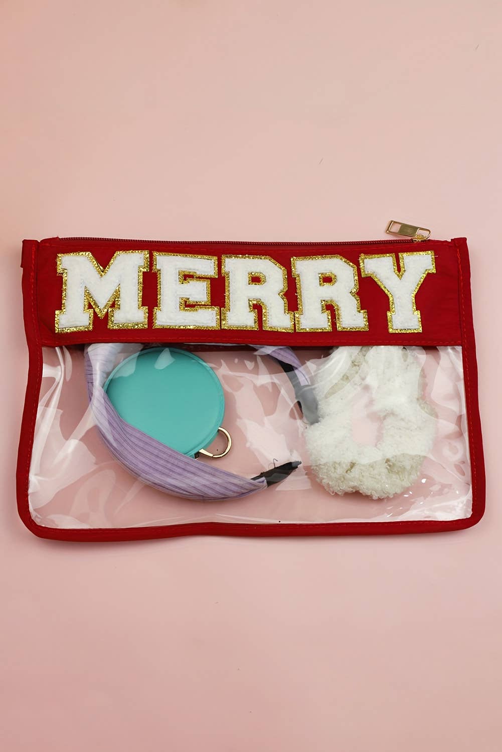 Contrast Trim Clear Makeup Bag 2033