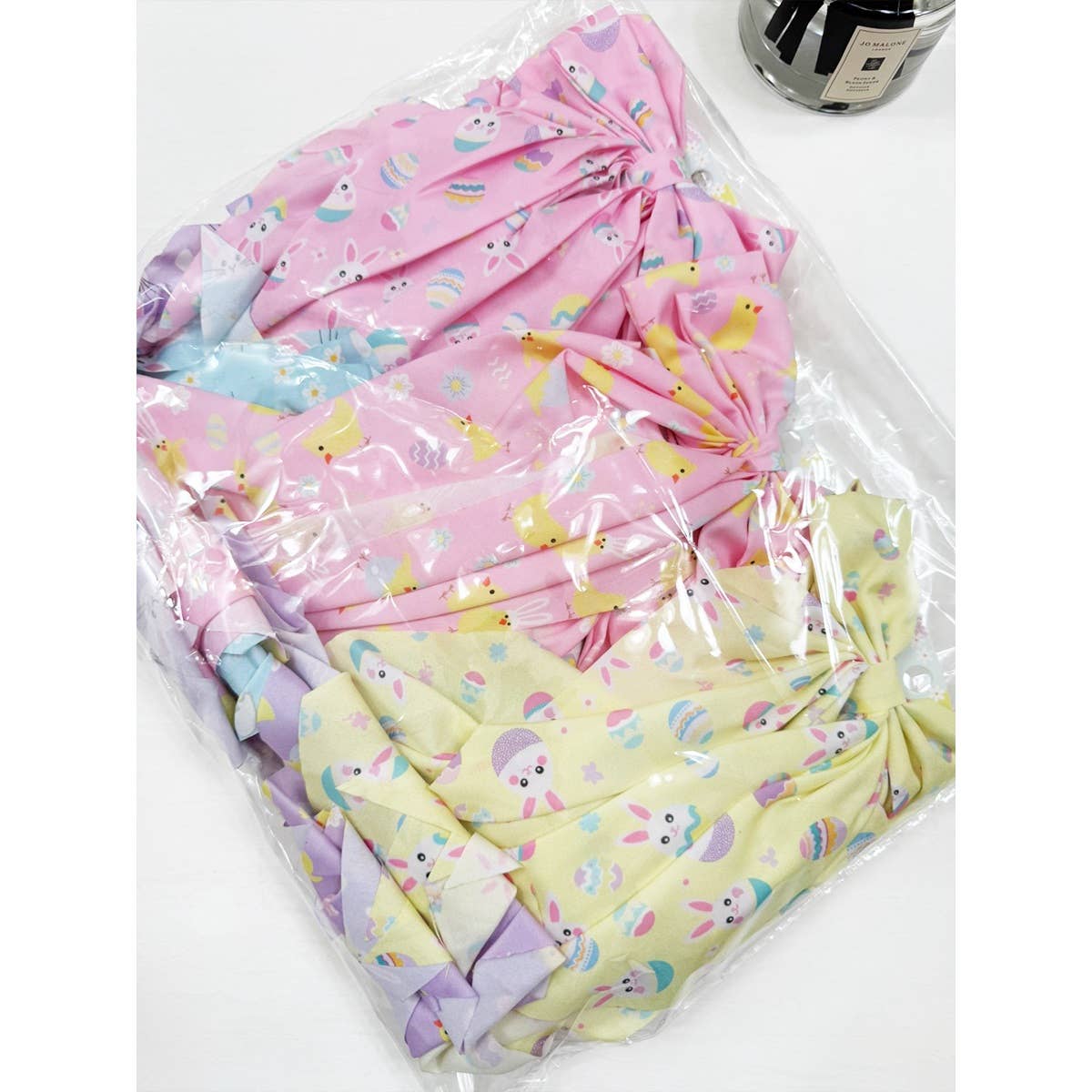 Easter Theme Long Tail Satin Hair Bow Clip 5-2142