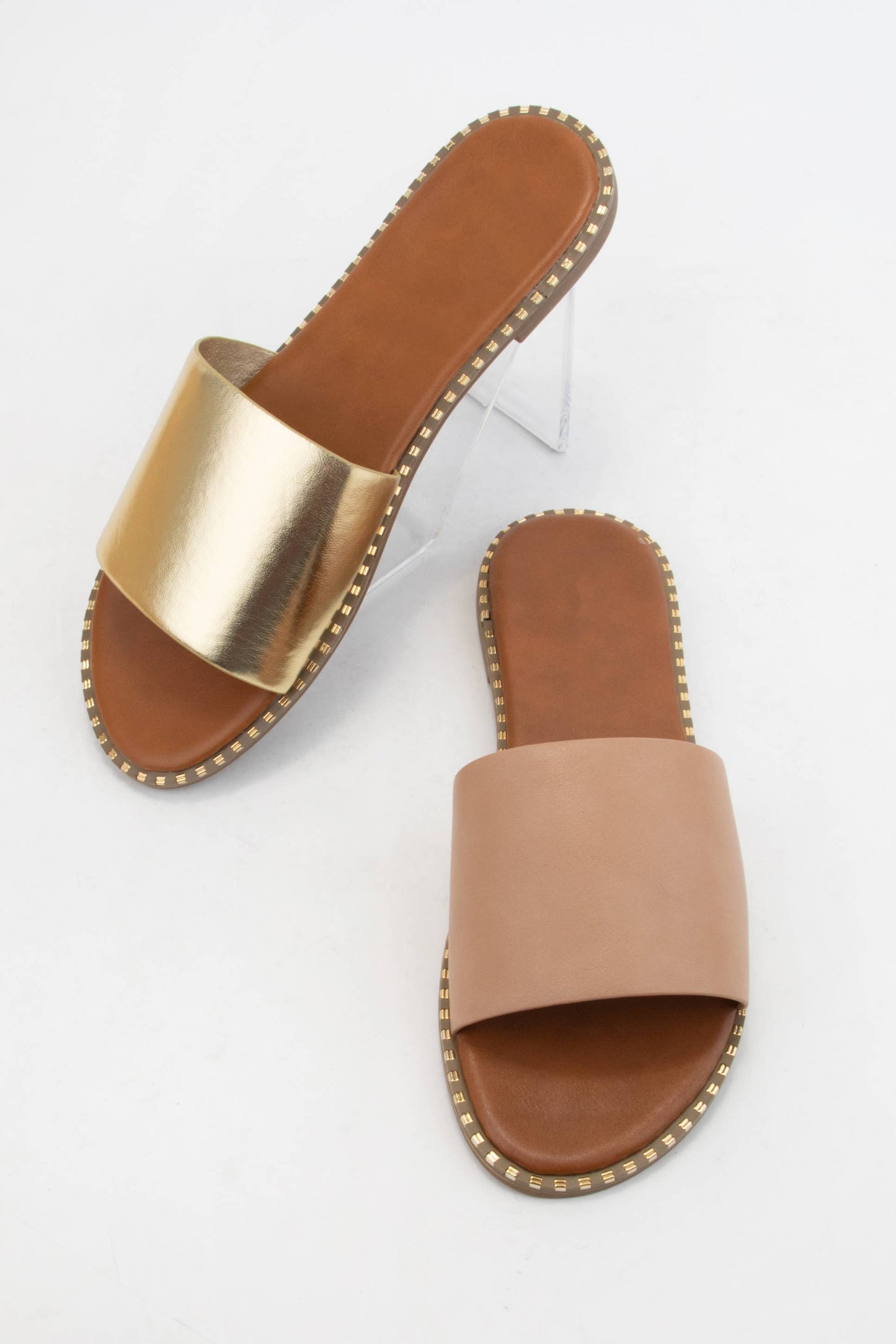 MICAH METAL TIP EMBELLISHED EDGE SOLE SANDAL MMT69