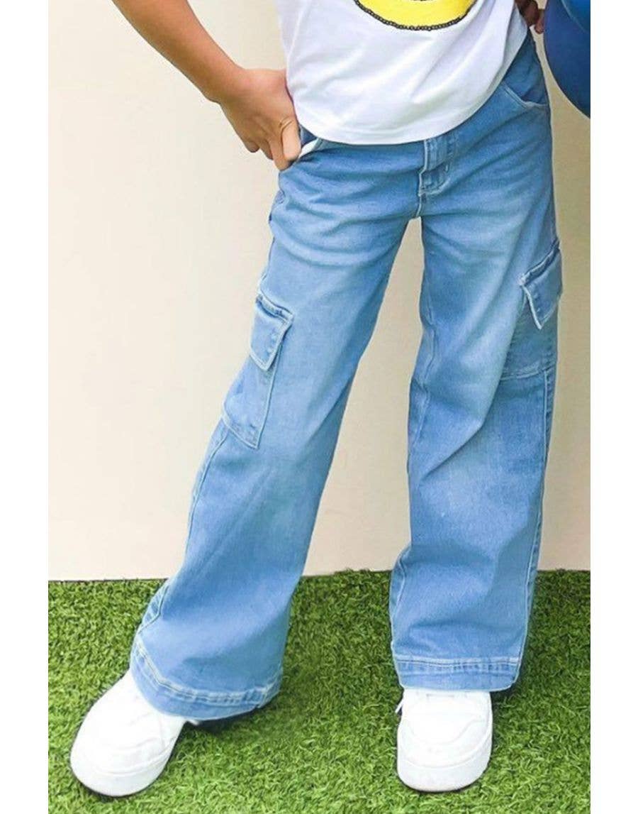 Girl Class Cargo Pocket Jeans - GD38A