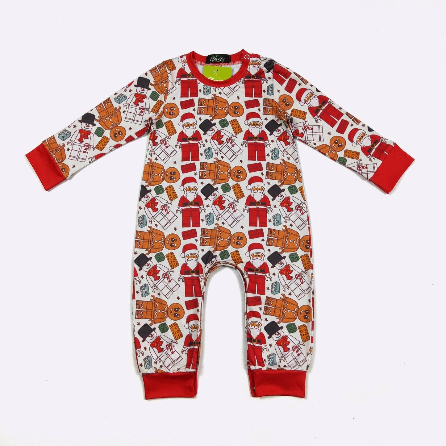 ✅ Building Block Santa Boy Romper 46601