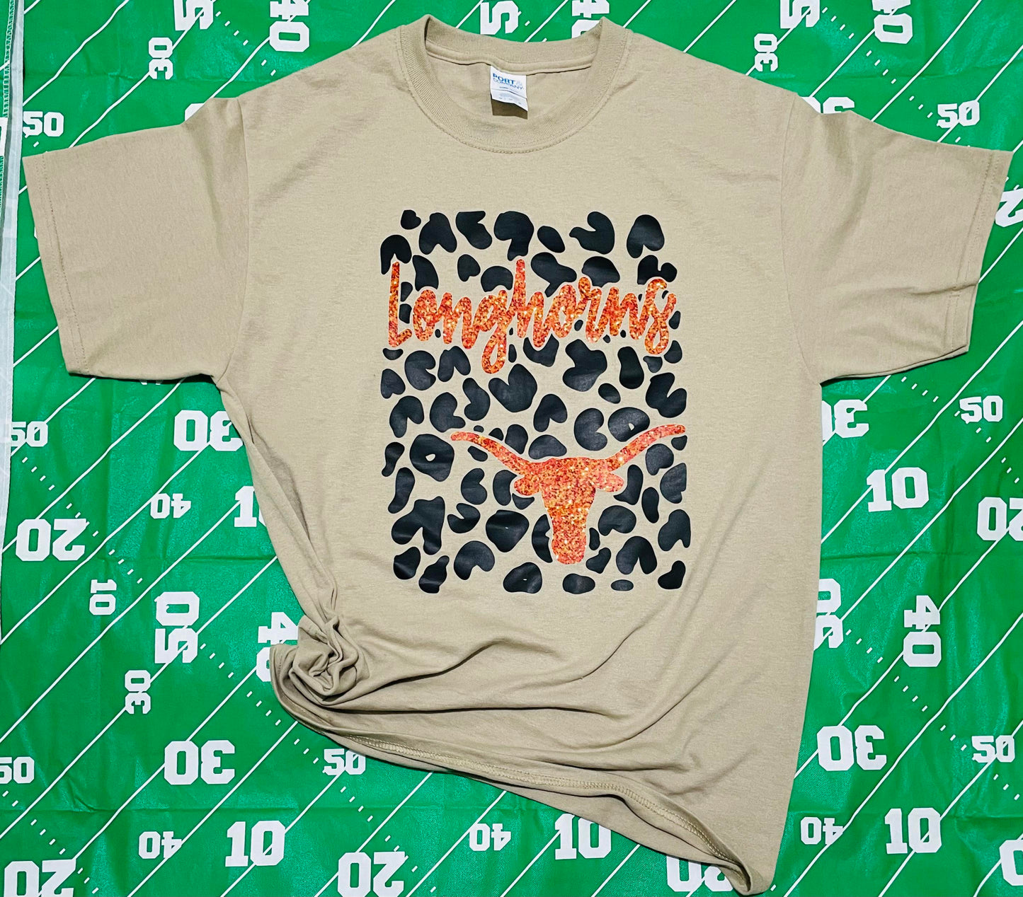 Cheetah Longhorns - V NECK - (Bella)