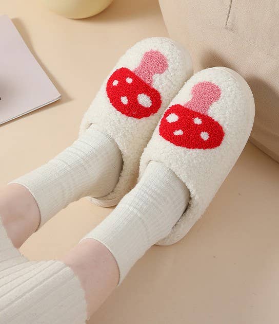 Pink checkered smile yellow face slippers 40SP014