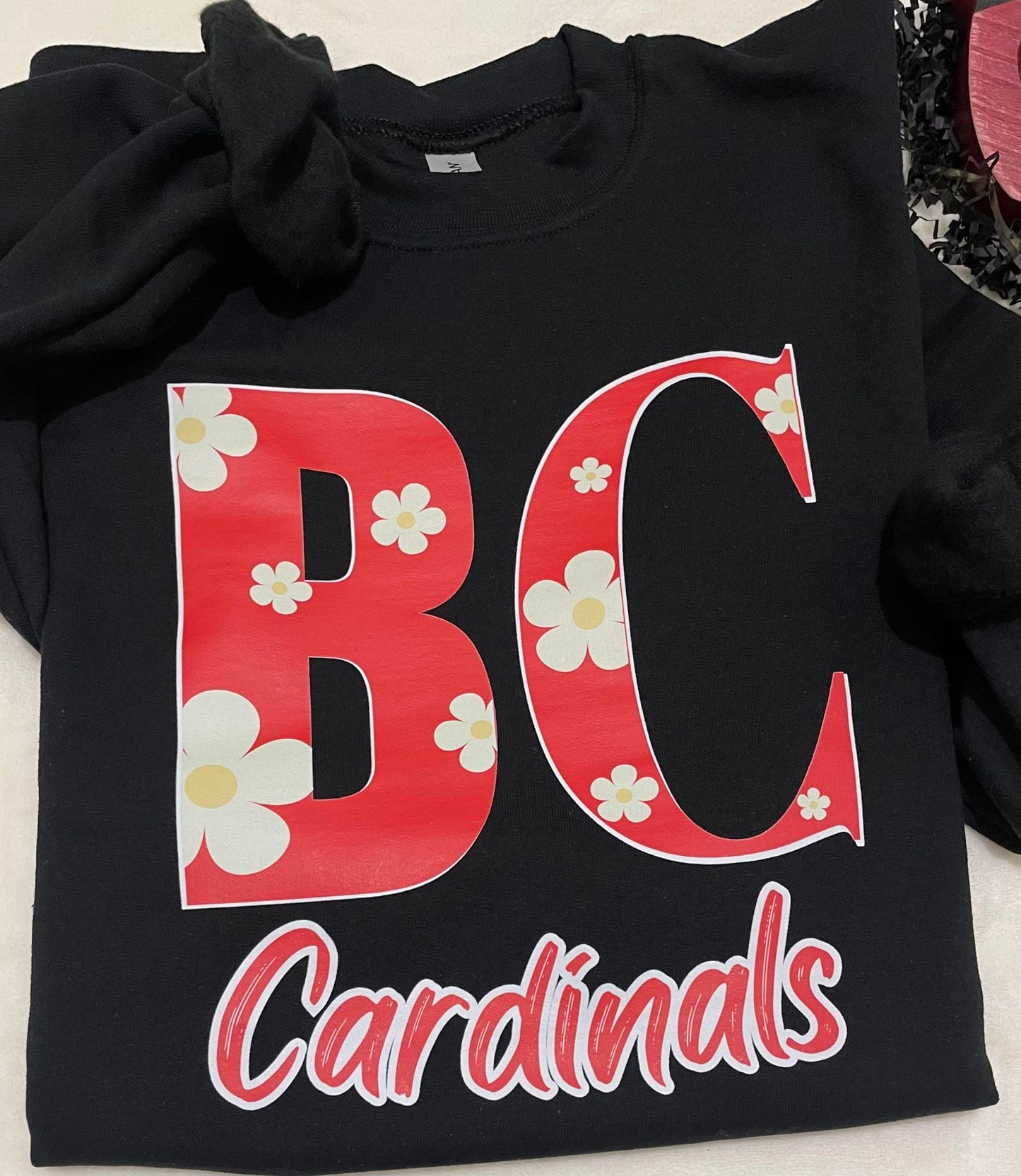 BC retro flowers and Cardinals -Angela T-SHIRT