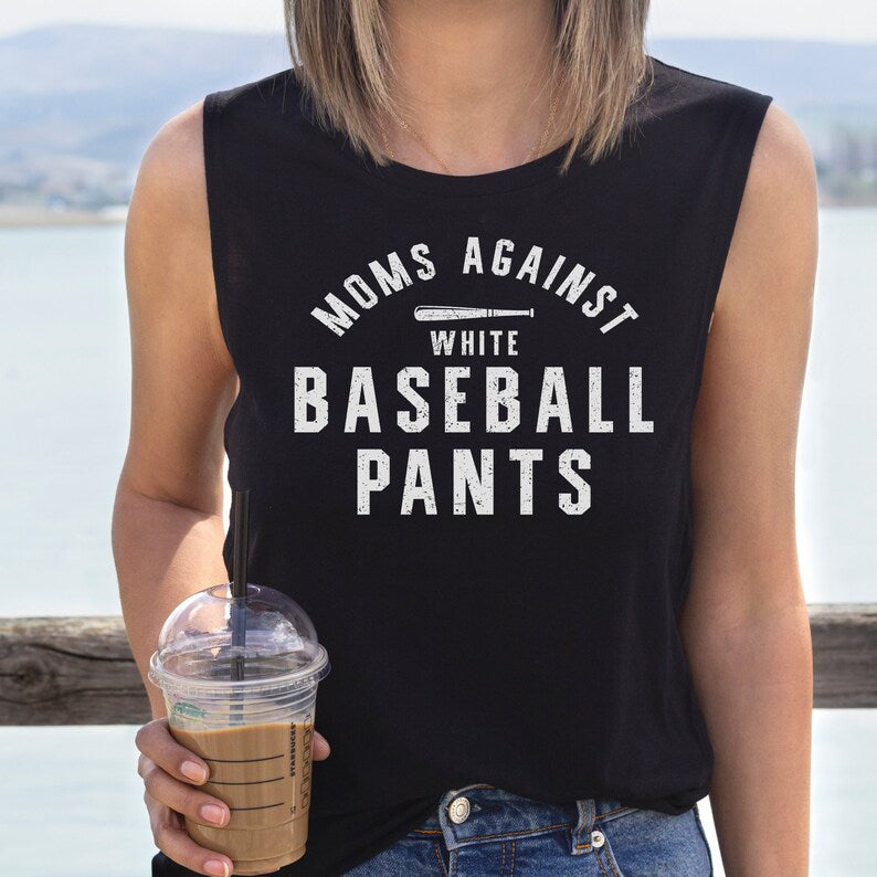 Moms against white baseball pants