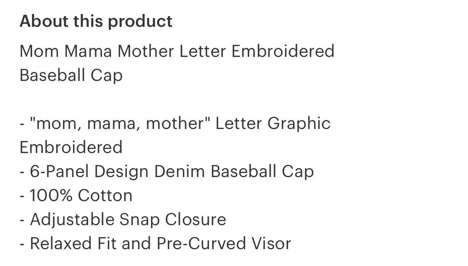 MOM MAMA MOTHER BLUE JEAN HAT HJU6