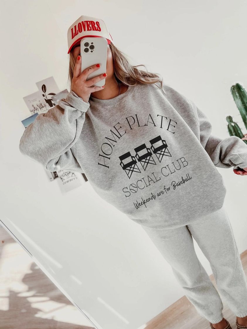 Home Plate Social Club weekends are for baseball SWEATSHIRT