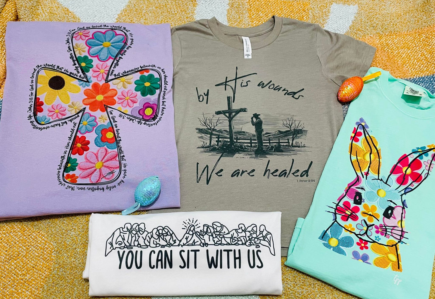 Floral flower cross ADULT SIZES