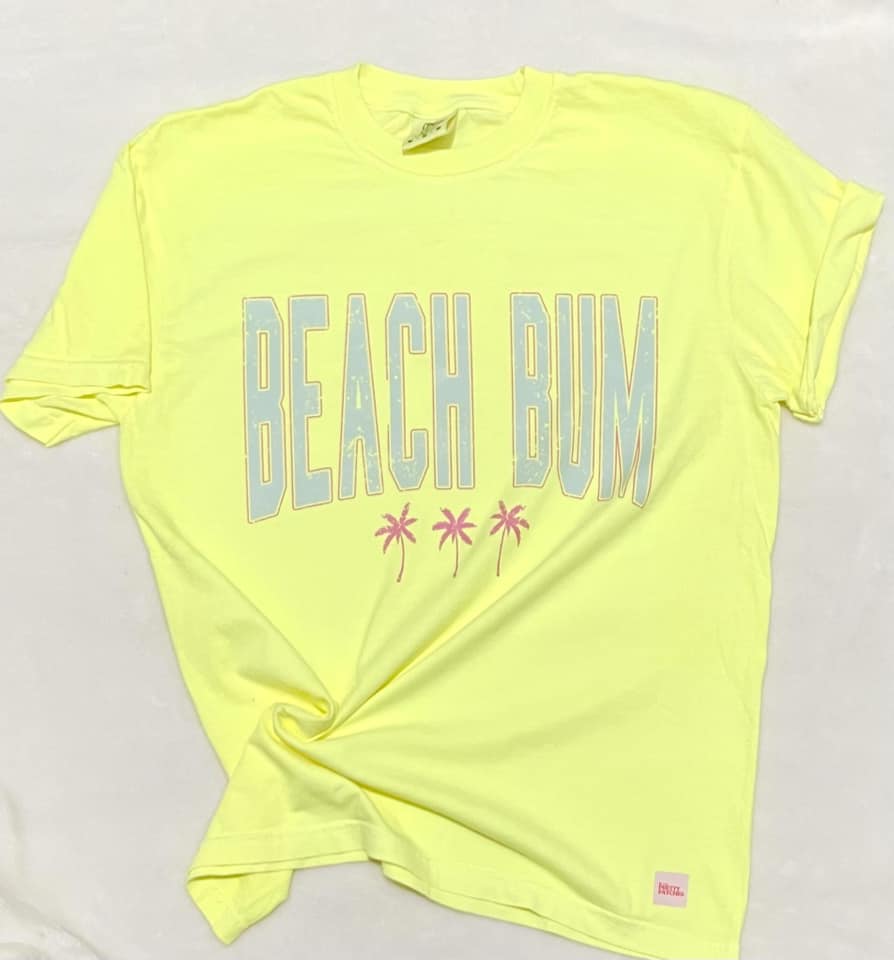 Beach Bum T-shirt- blue font