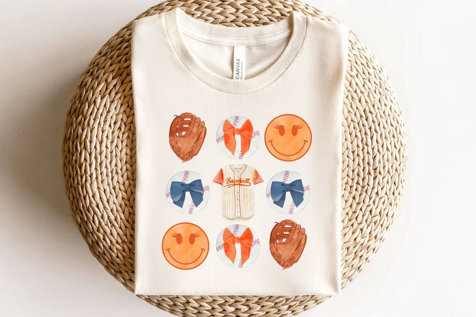 Houston Astros orange smiles and bows T-shirt "YOUTH SIZES"