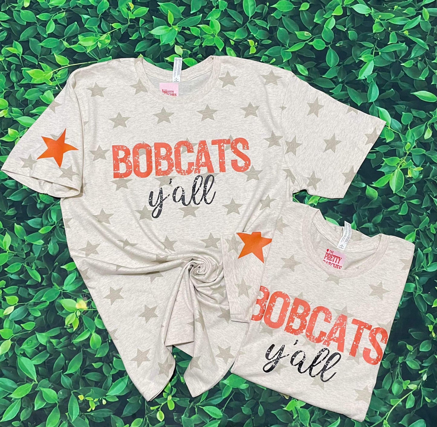 Bobcats yall "orange and black font" T-shirt