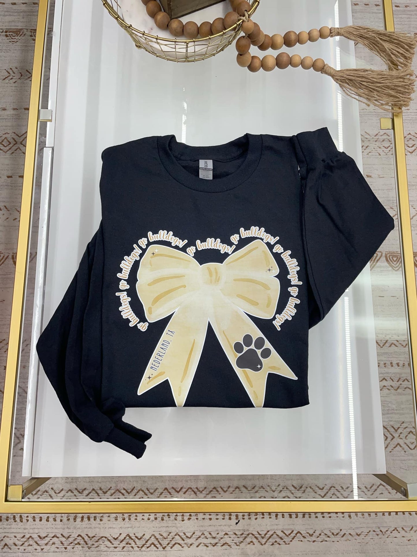 Nederland bulldogs and bows LONGSLEEVE SHIRT