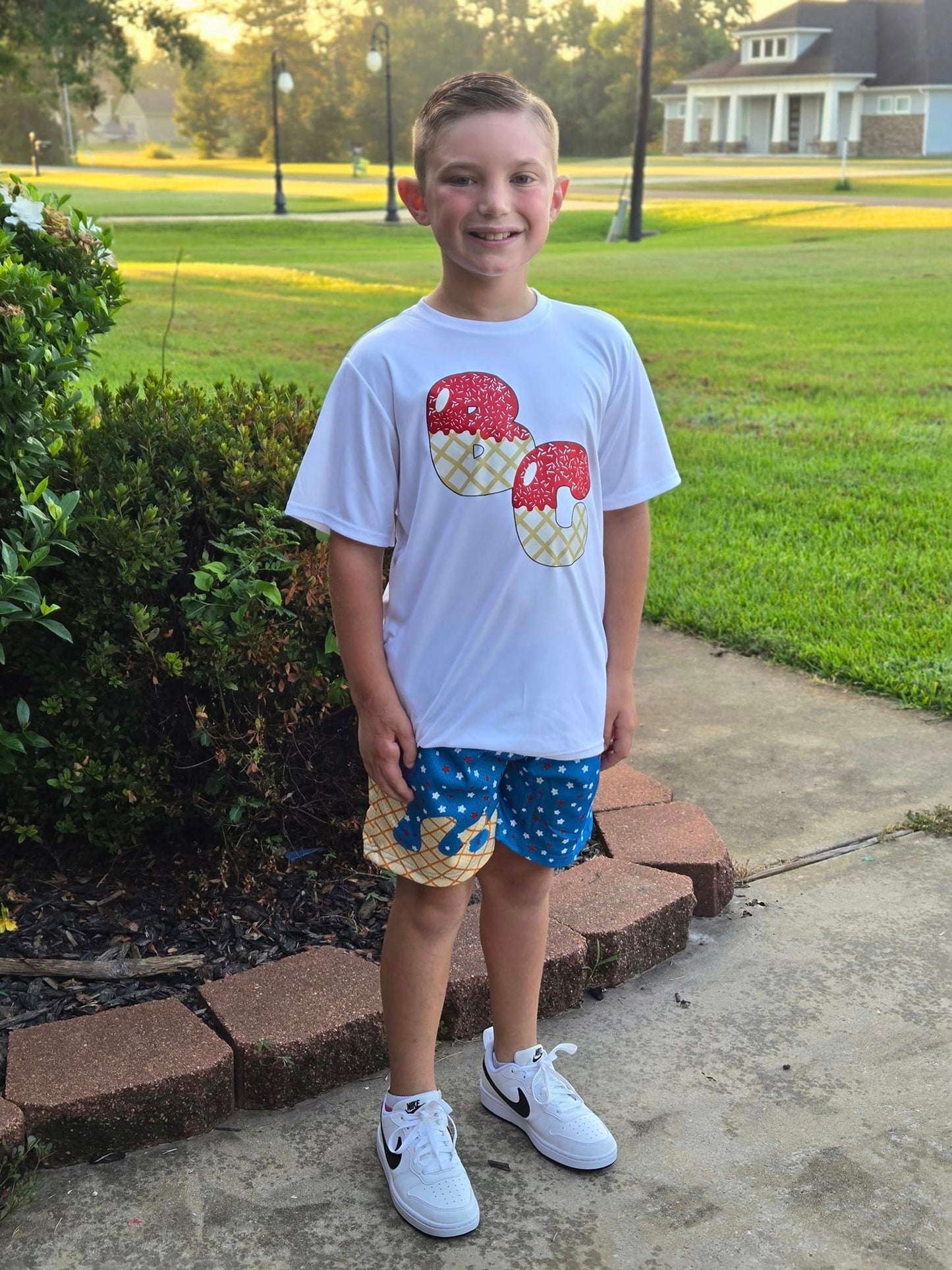 BC Ice cream letters bubble letters DRI FIT
