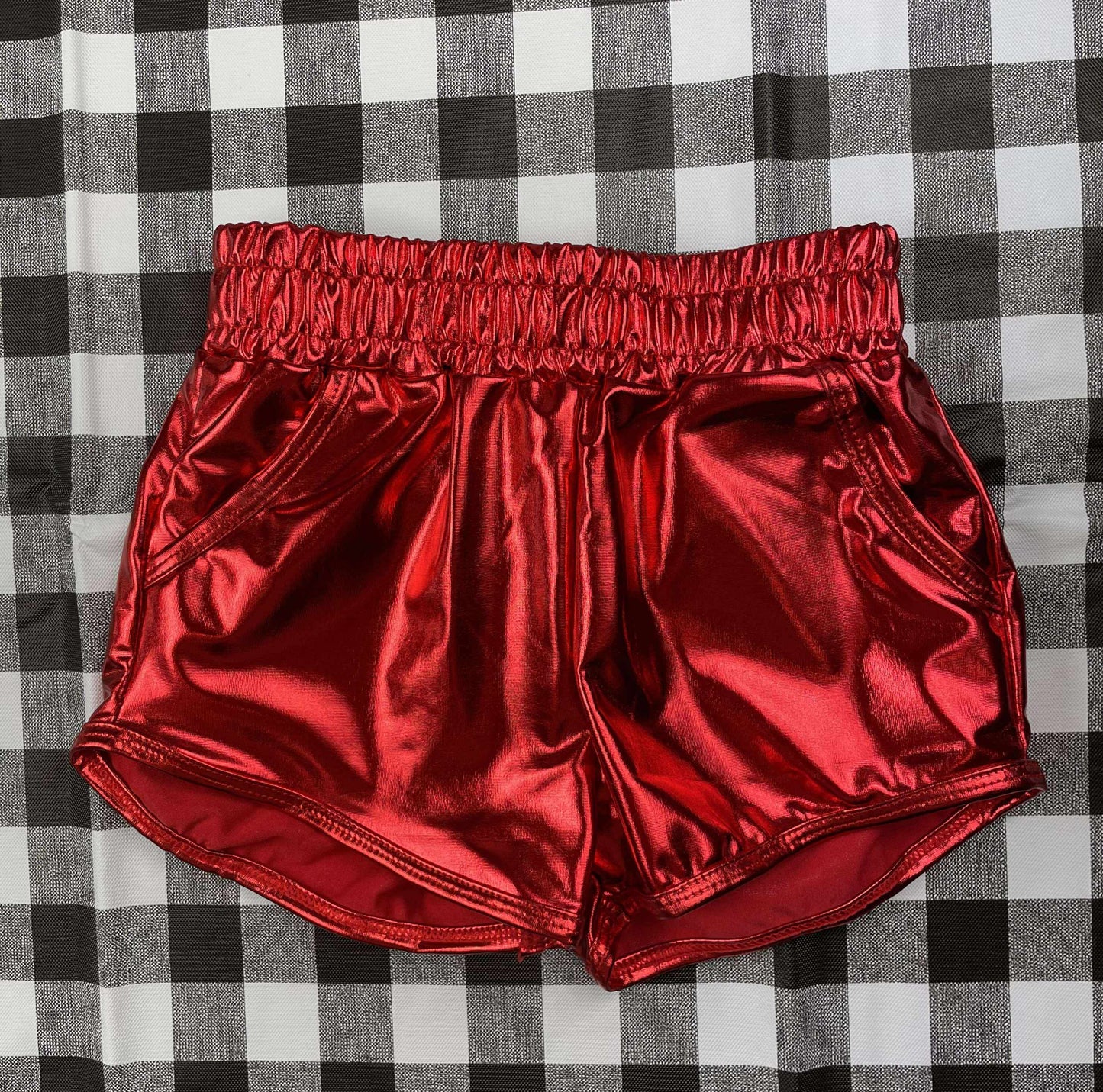 Metallic Game Day Shorts