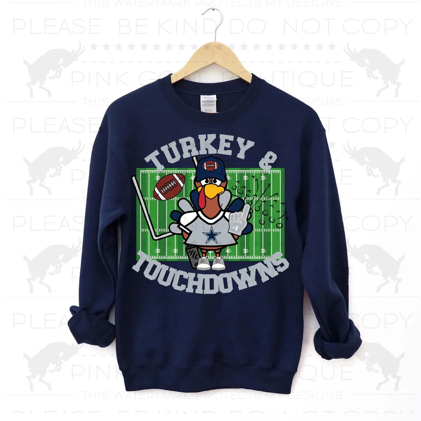 Turkey touchdowns Dallas cowboys sweatshirt
