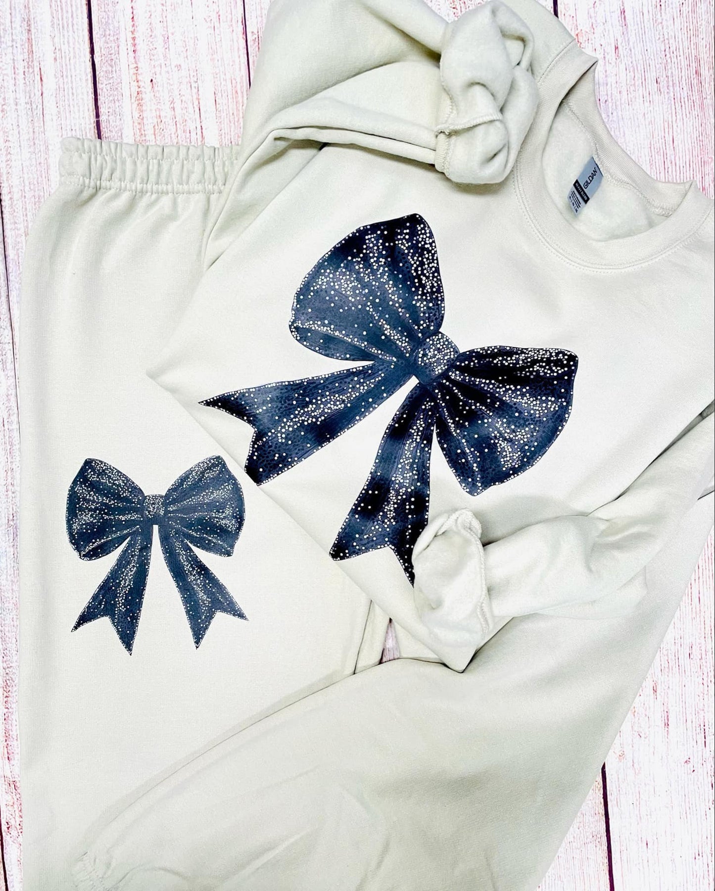 Black Bow Jogger set (SWEATPANTS  ONLY)