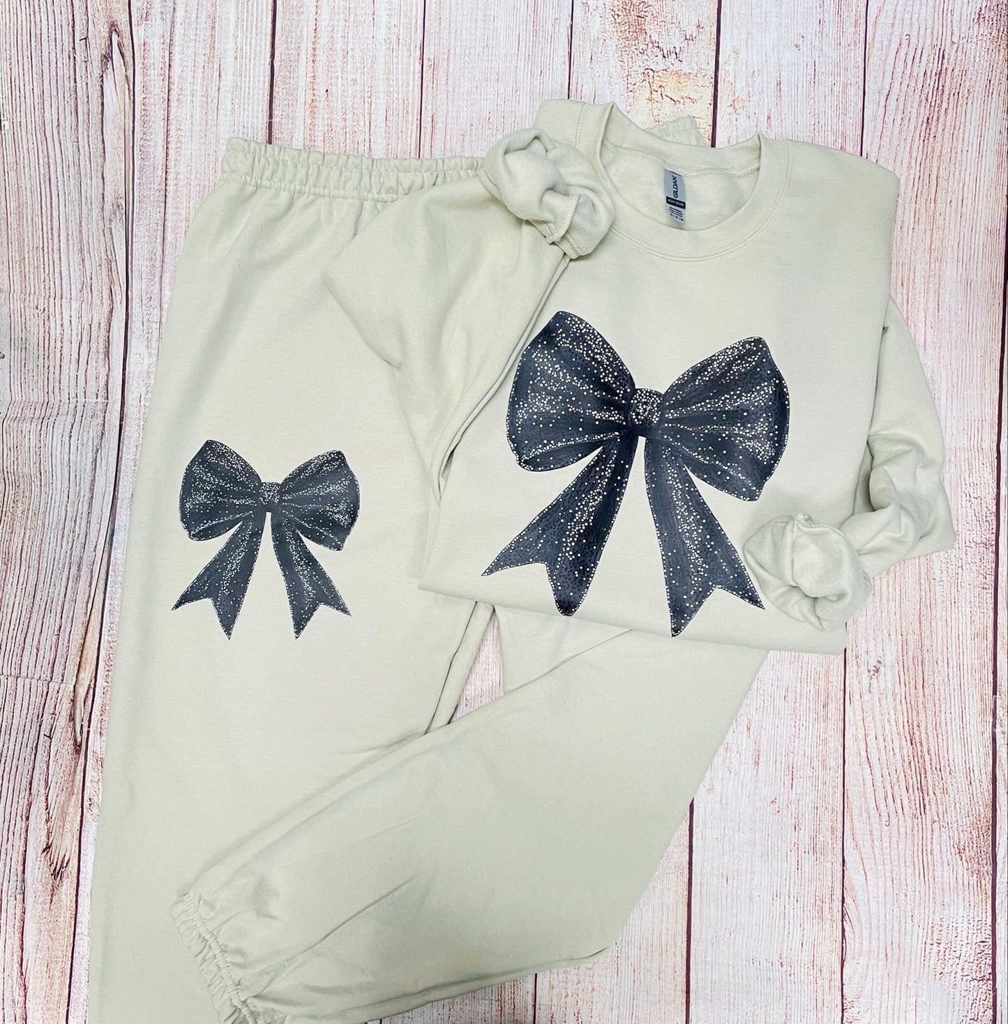 Black Bow Jogger set (SWEATPANTS  ONLY)
