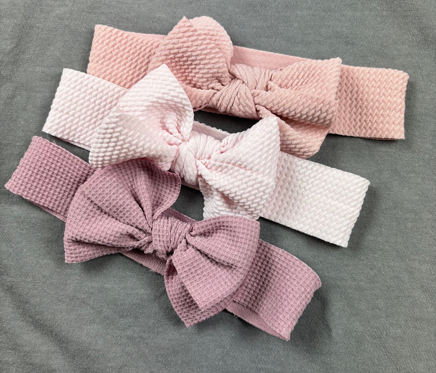 Waffle knit blend baby headband