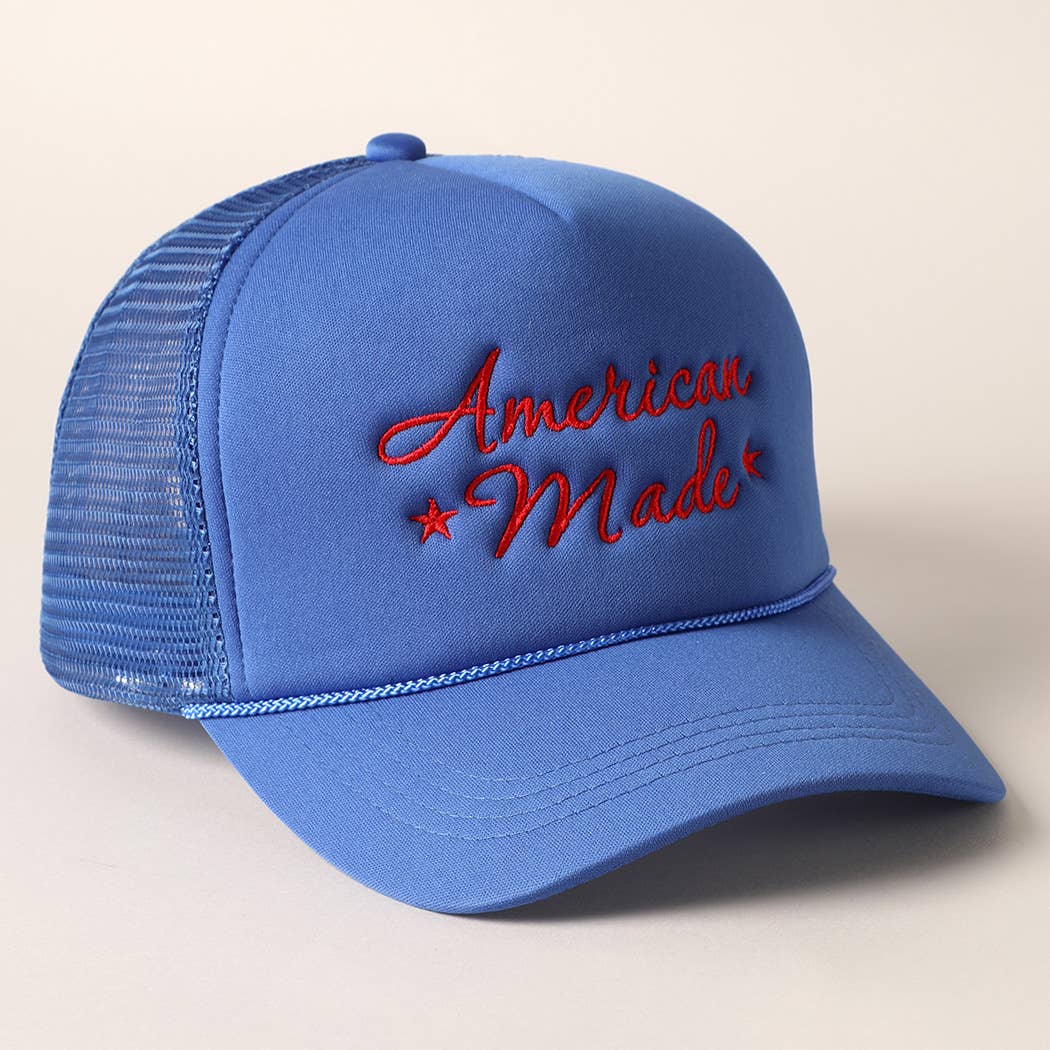 American Made Embroidery Mesh Back Trucker Hat AMH33