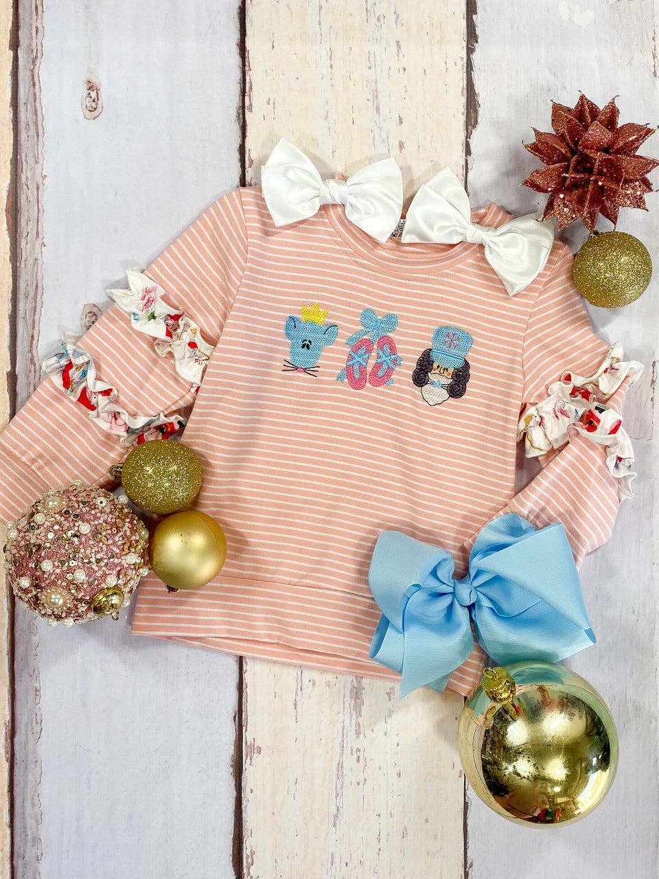 Nutcracker Enchantment Ruffle Sleeve Top C50529