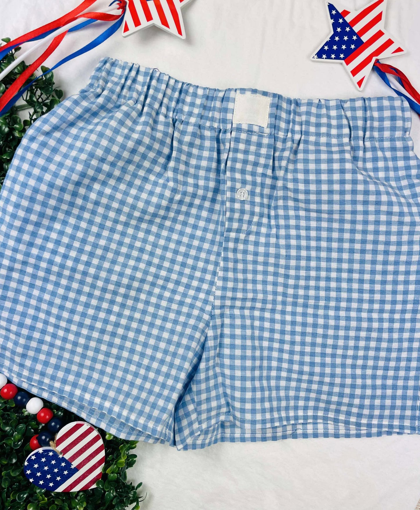 Stripe Plaid Printed High Waist Gingham Shorts LA731