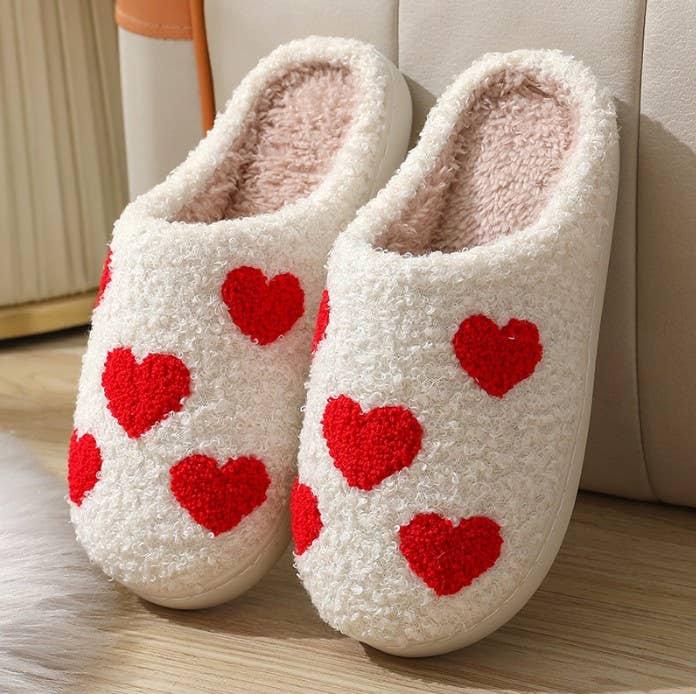Pink checkered smile yellow face slippers 40SP014