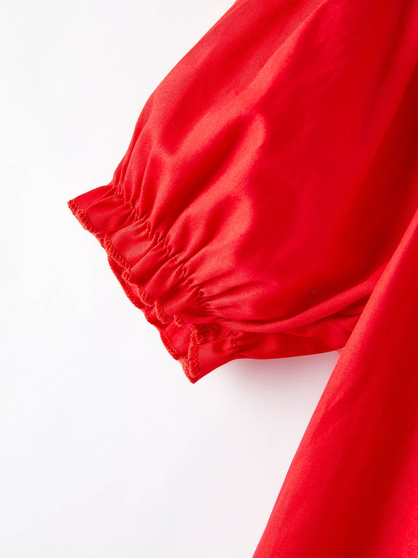 ✅Girls Bow Smocking Embroidered Red Dress DRG42836