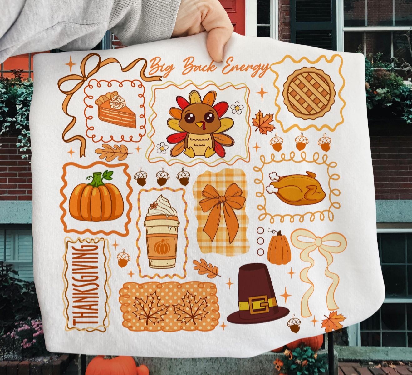 thanksgiving stamps 🧡 T SHIRT - (BELLA/COLOR COMFORT)