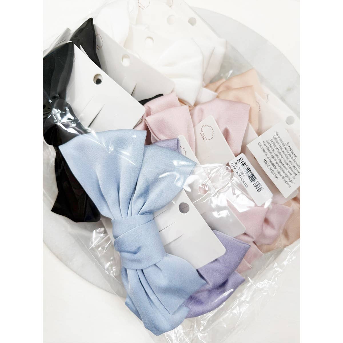 Soft Tone Satin Bow Hair Clips SBH98