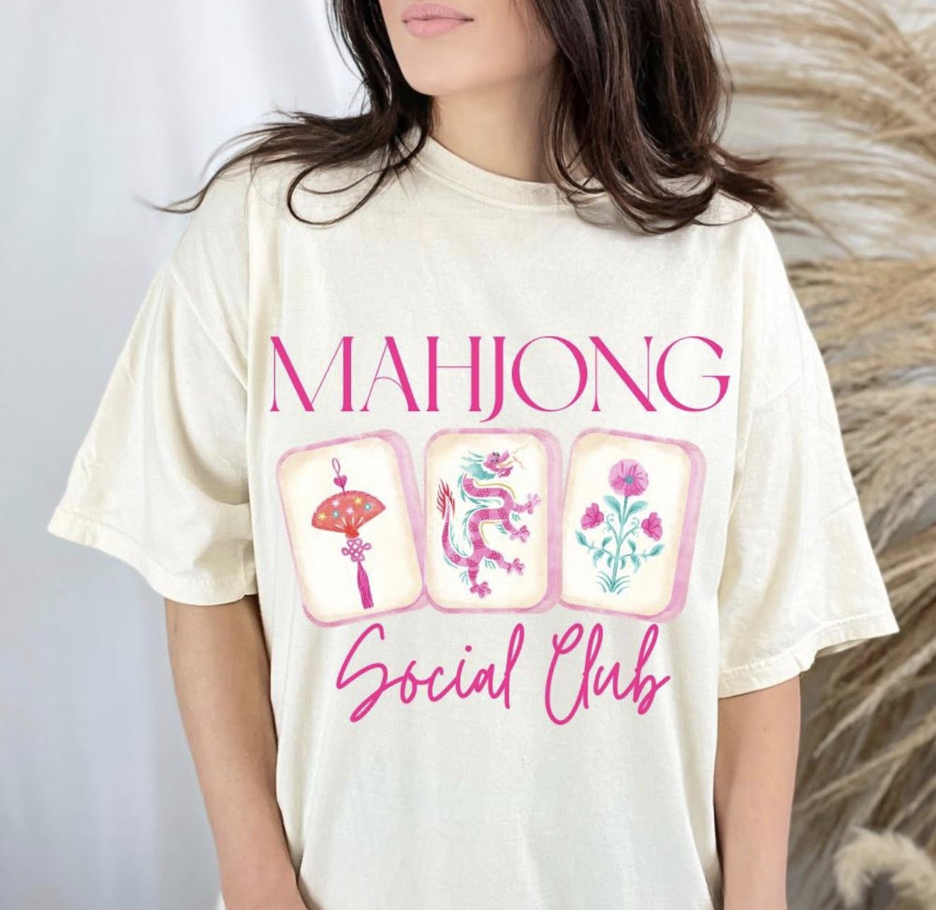 Mahjong Social Club 🩷 T- T SHIRT - (Jerzee/Gildan)
