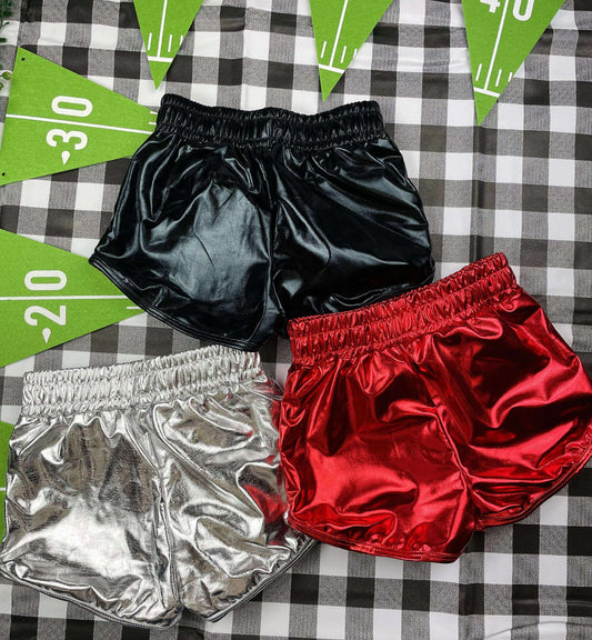 Metallic Game Day Shorts