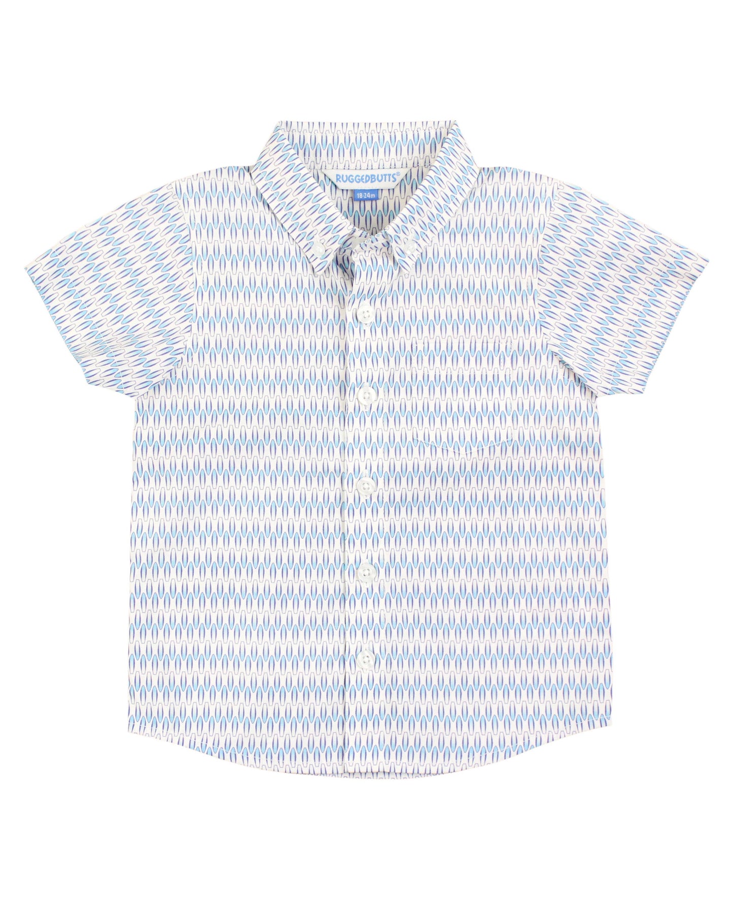 Boys Riding the Waves Short Sleeve Button Down Shirt 2AP0639