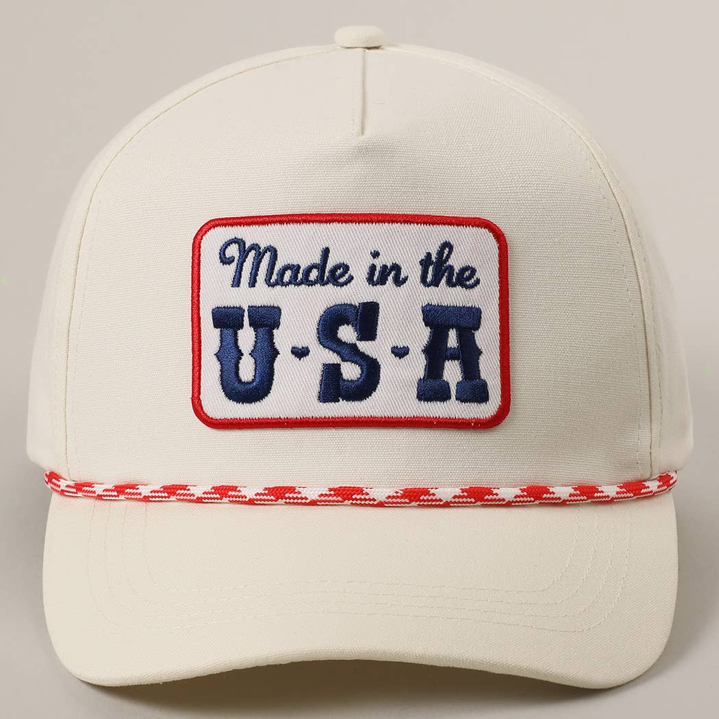 Made in the USA Embroidery Patch Trucker Hat - USAH8