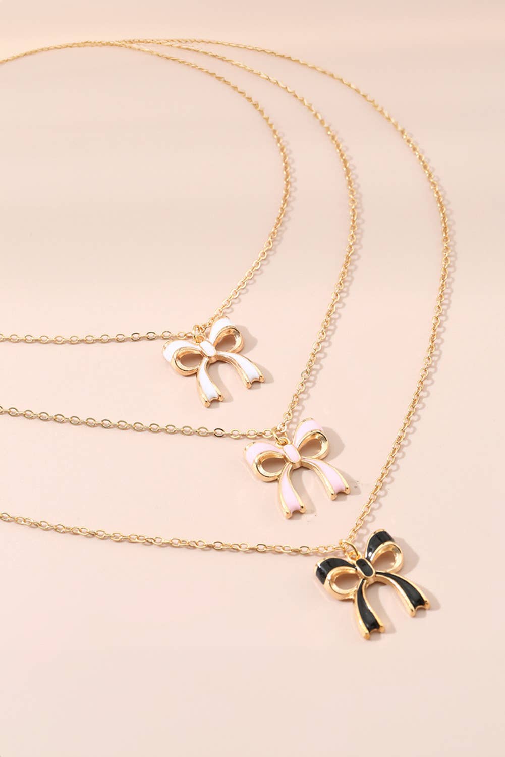 LDC Triple Layered Bowknot Necklace BH012