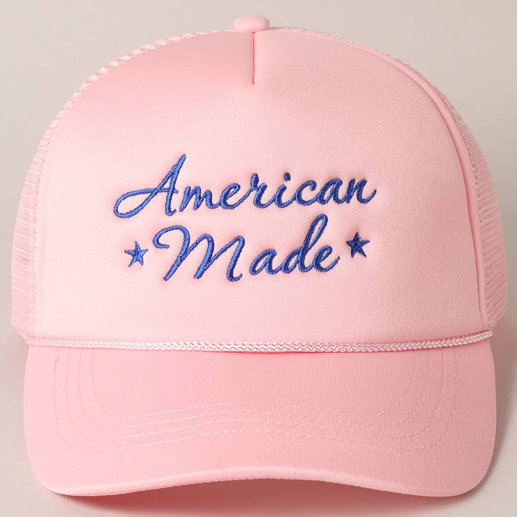 American Made Embroidery Mesh Back Trucker Hat AMH33