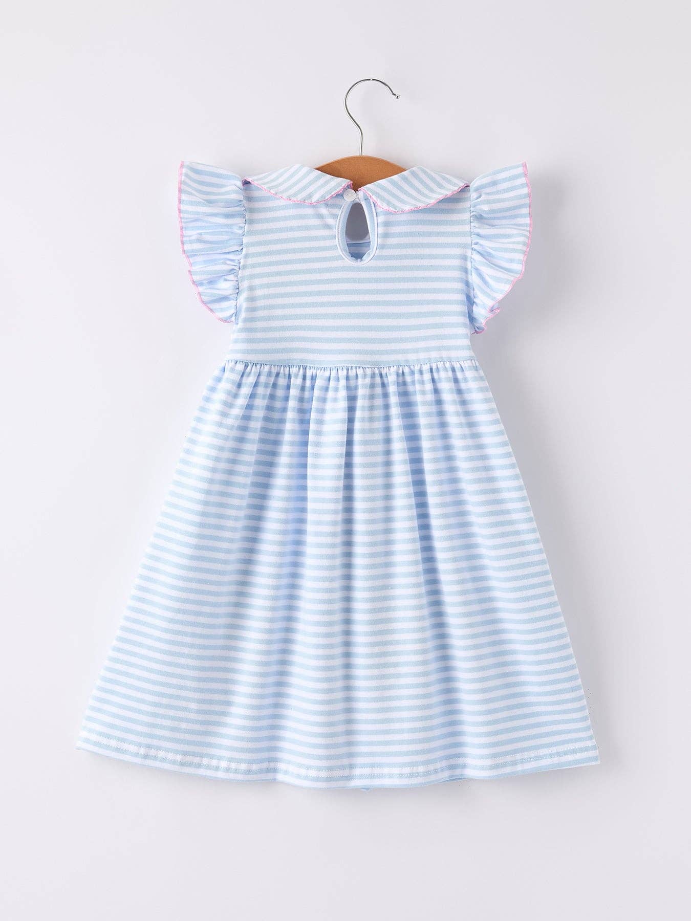 Back To School Girls Plaid Pencil Applique Bow Dress DRG53476