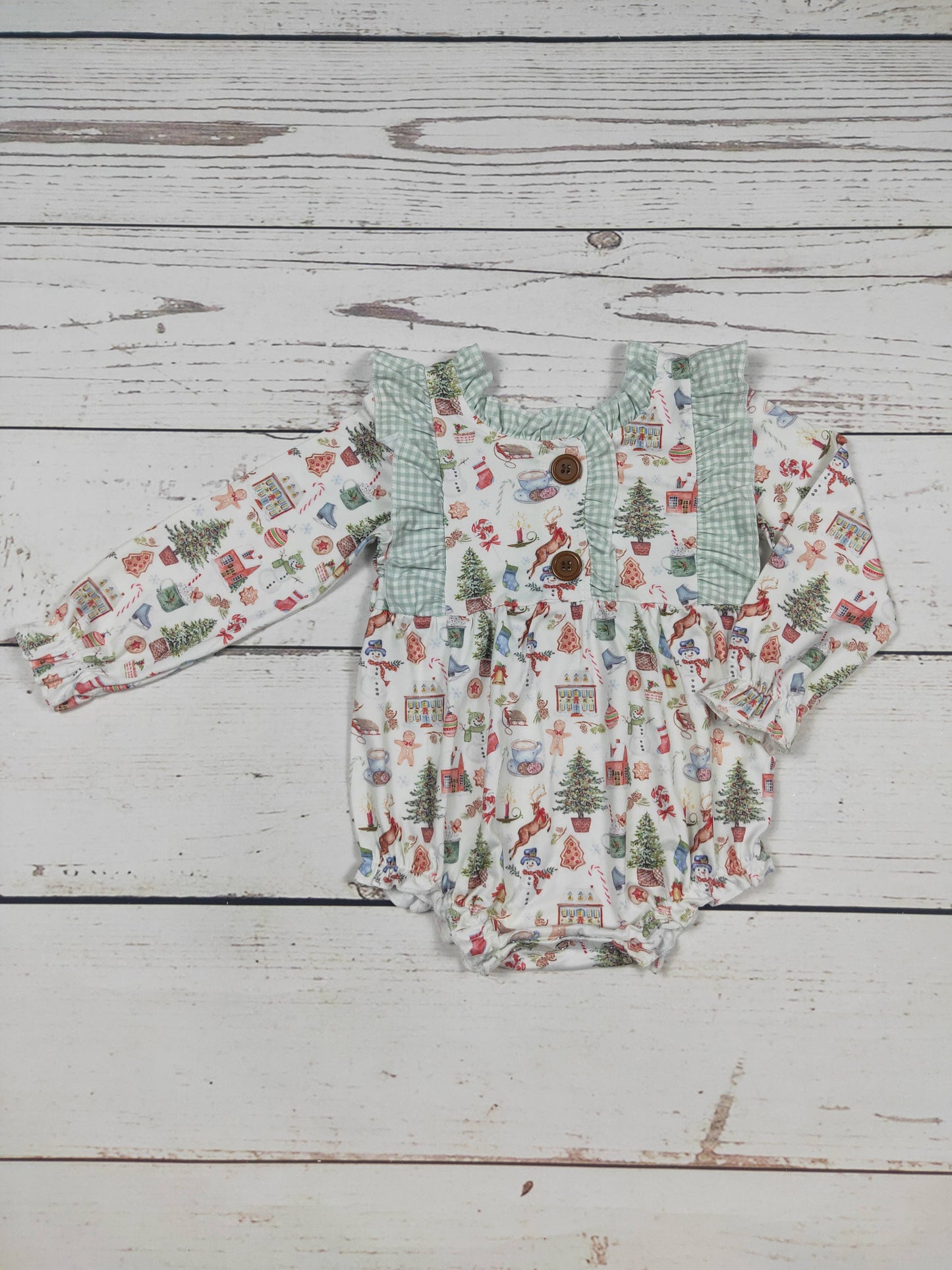 ✅ Baby Girls Bubble With Ruffle LR0556
