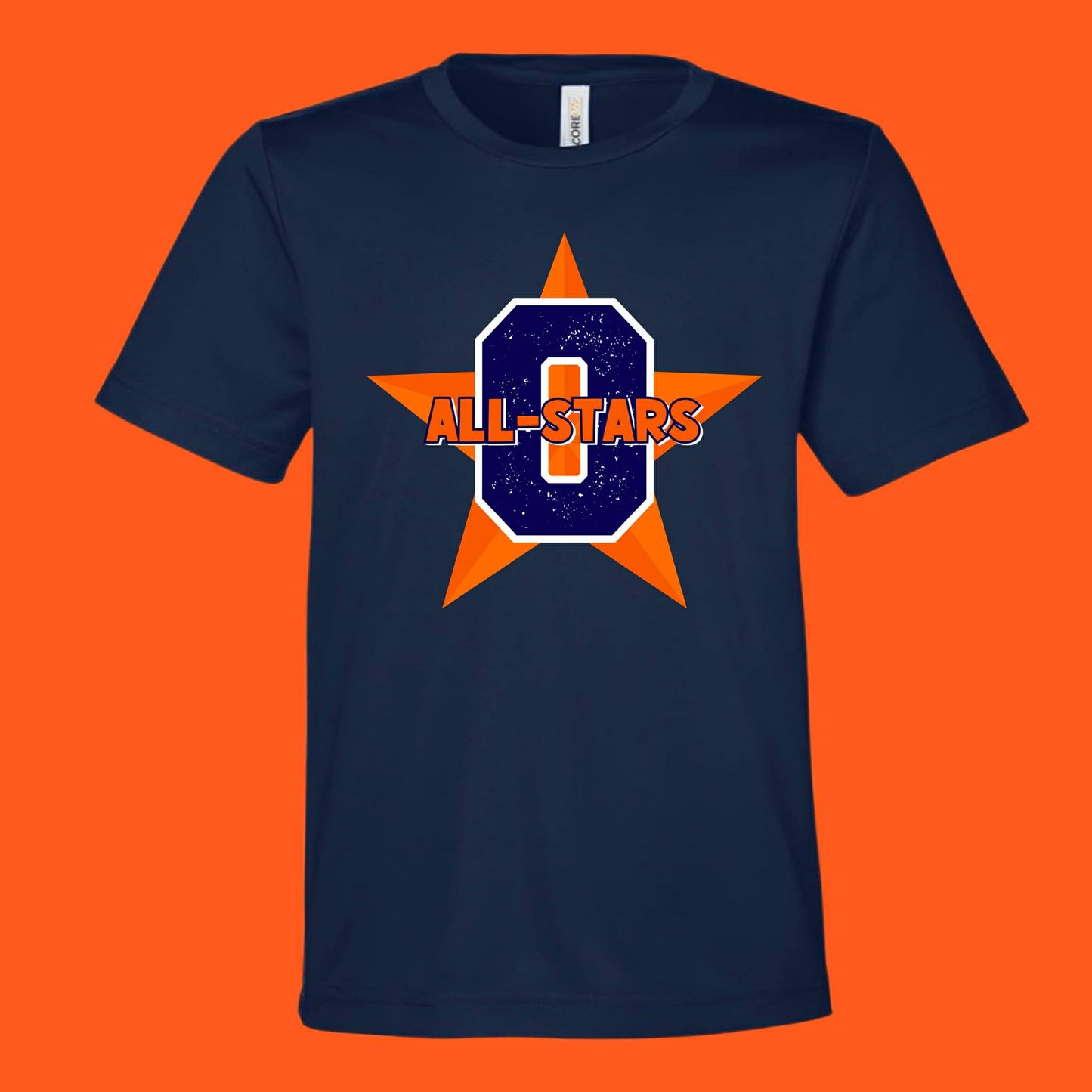 Orange All Stars baseball team shirts (CORE 365 DRIFIT )050126KRV DUE BY 5.5.26 KRV