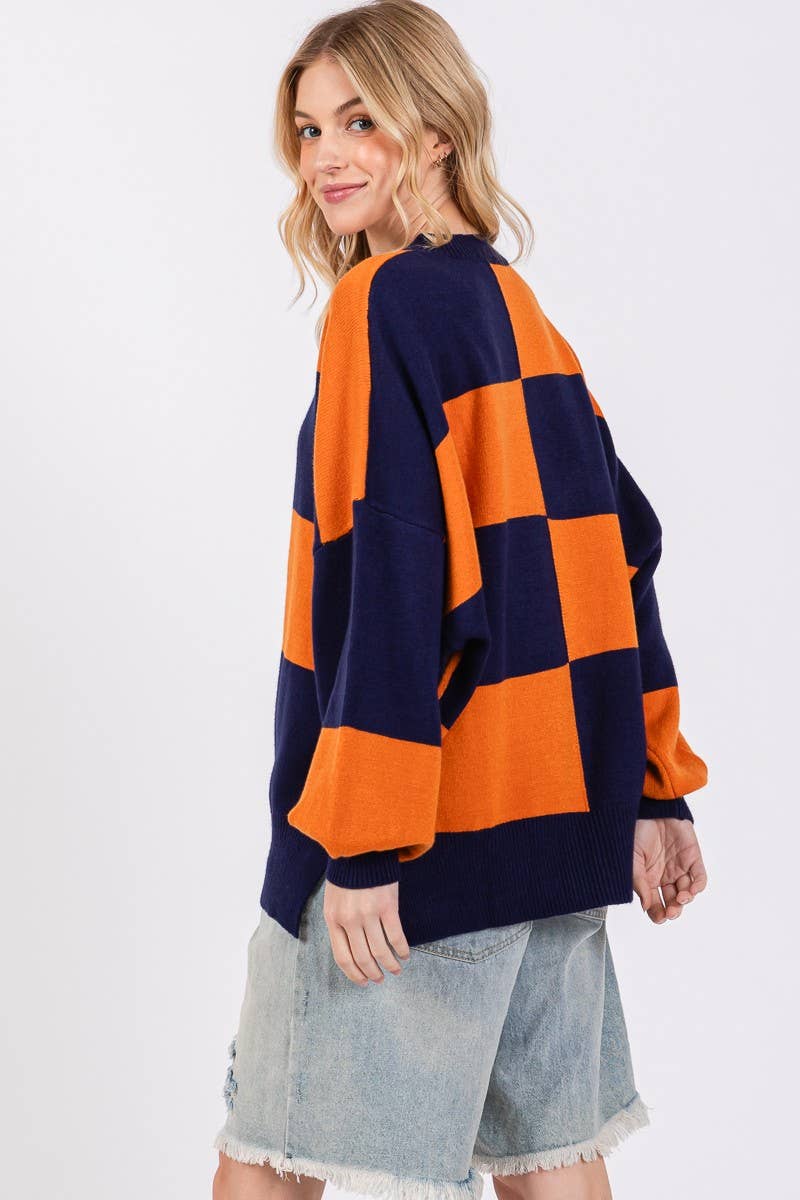 GAME DAY CHECKERED SWEATER-GDCS3
