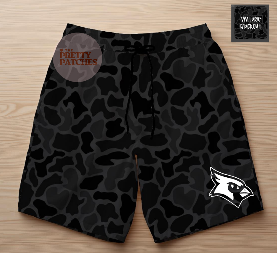 Vintage blackout CAMO (NEW LOGO WHITE CARDINAL HEAD ) YOUTH - PREORDER 070926KRV