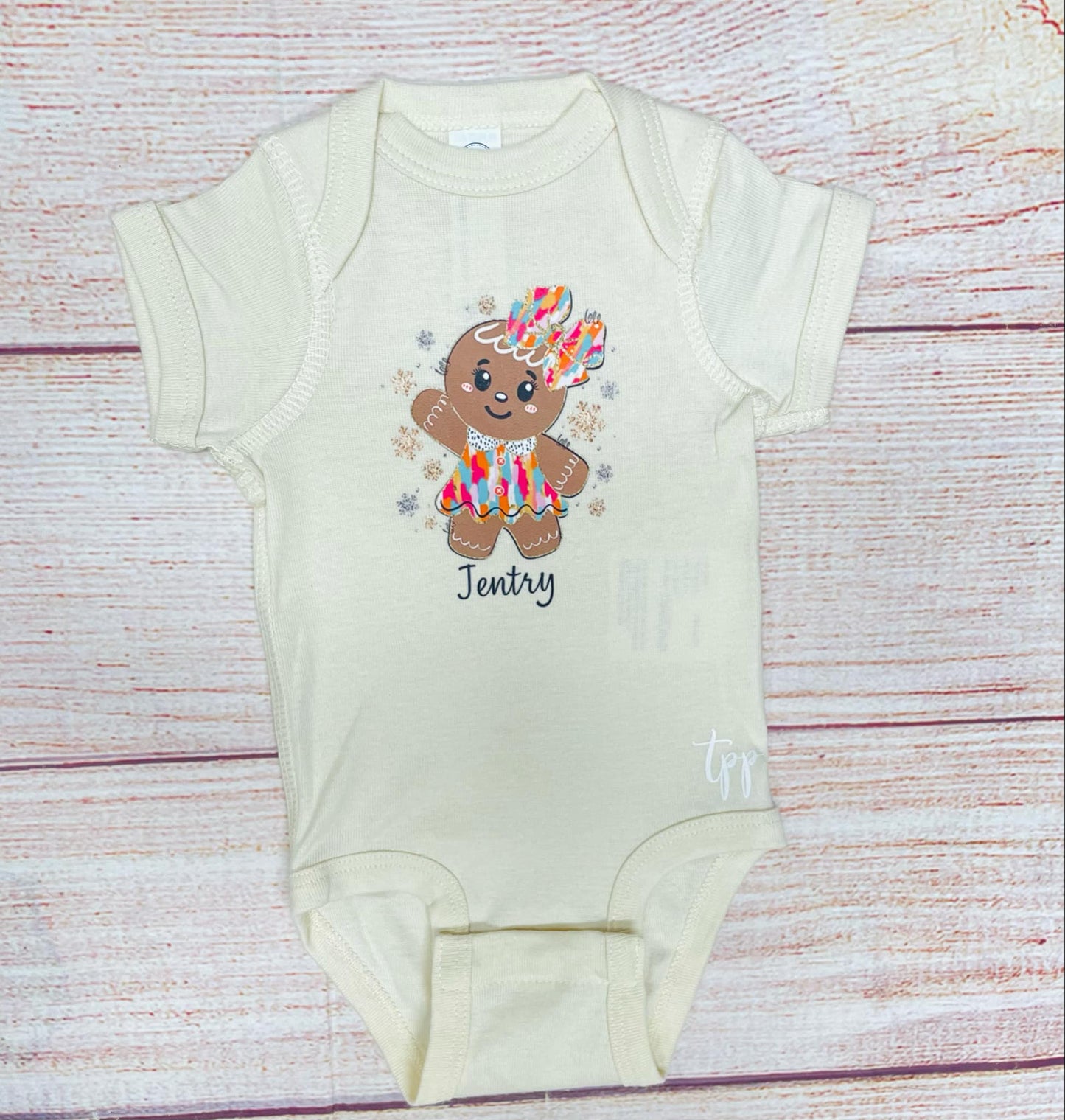 kids Gingerbread (custom name)bella t-shirt