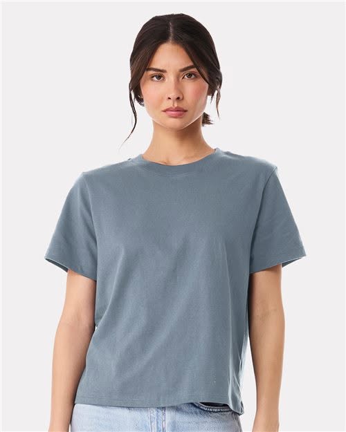 pending images Striped BC Cardinals With Bow BOXY TEE- (bella) crop 090226krv