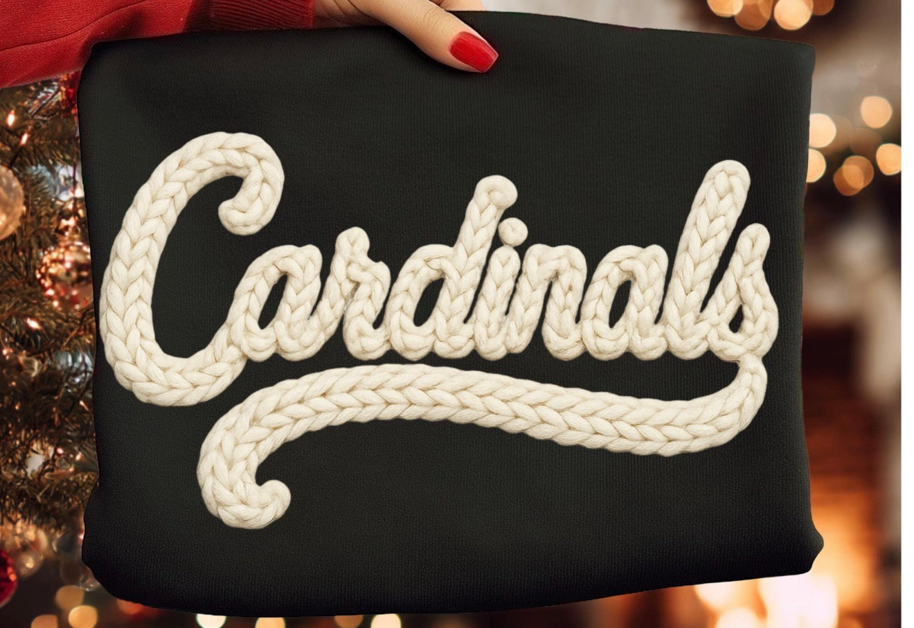 Faux Yarn Cardinals - T SHIRT - (Comfort Color/ bella )