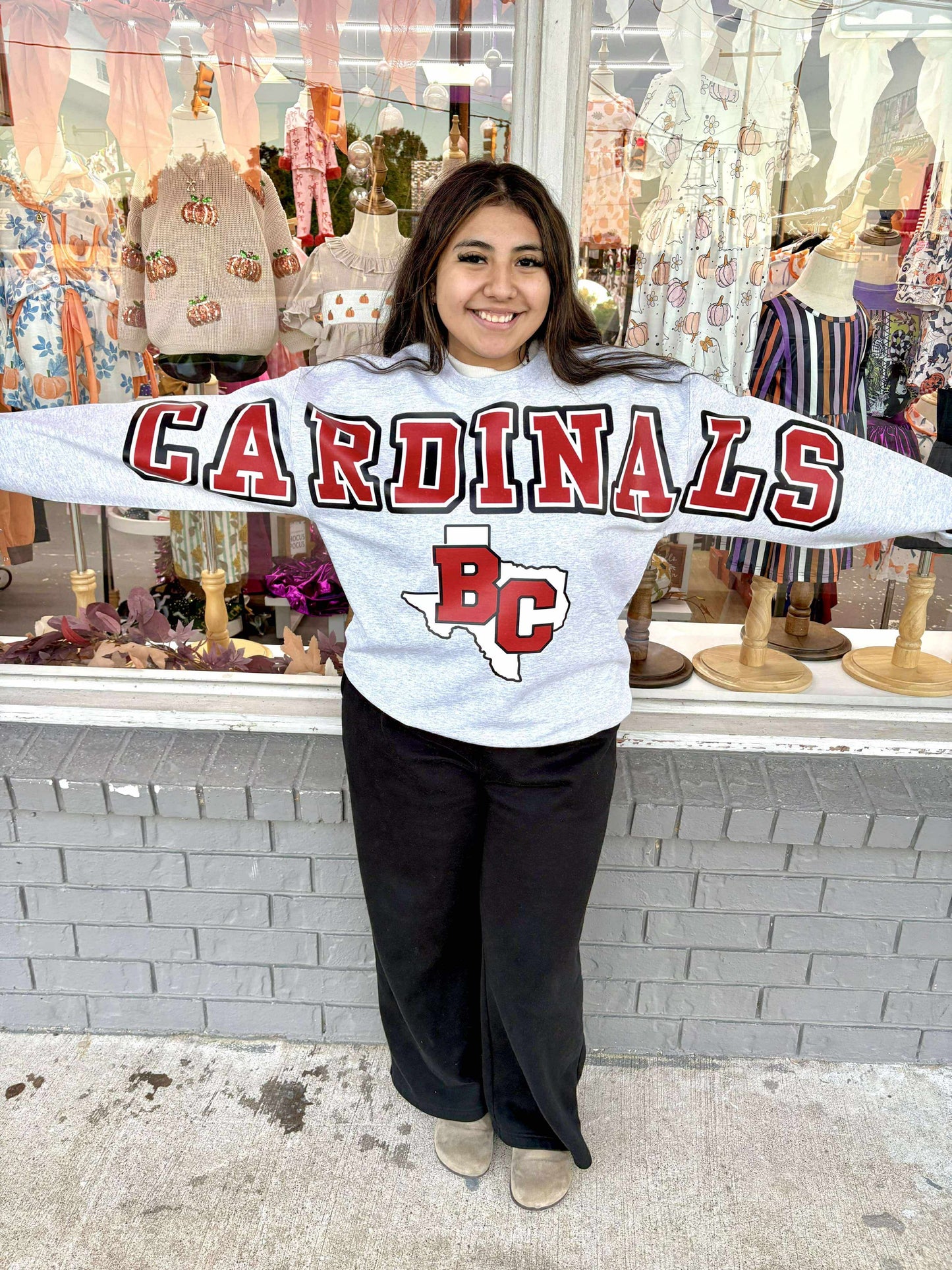 Oversized Mascot Sweatshirts with Logo - CARDINALS - SWEATSHIRT - (Jerzee/Gildan)