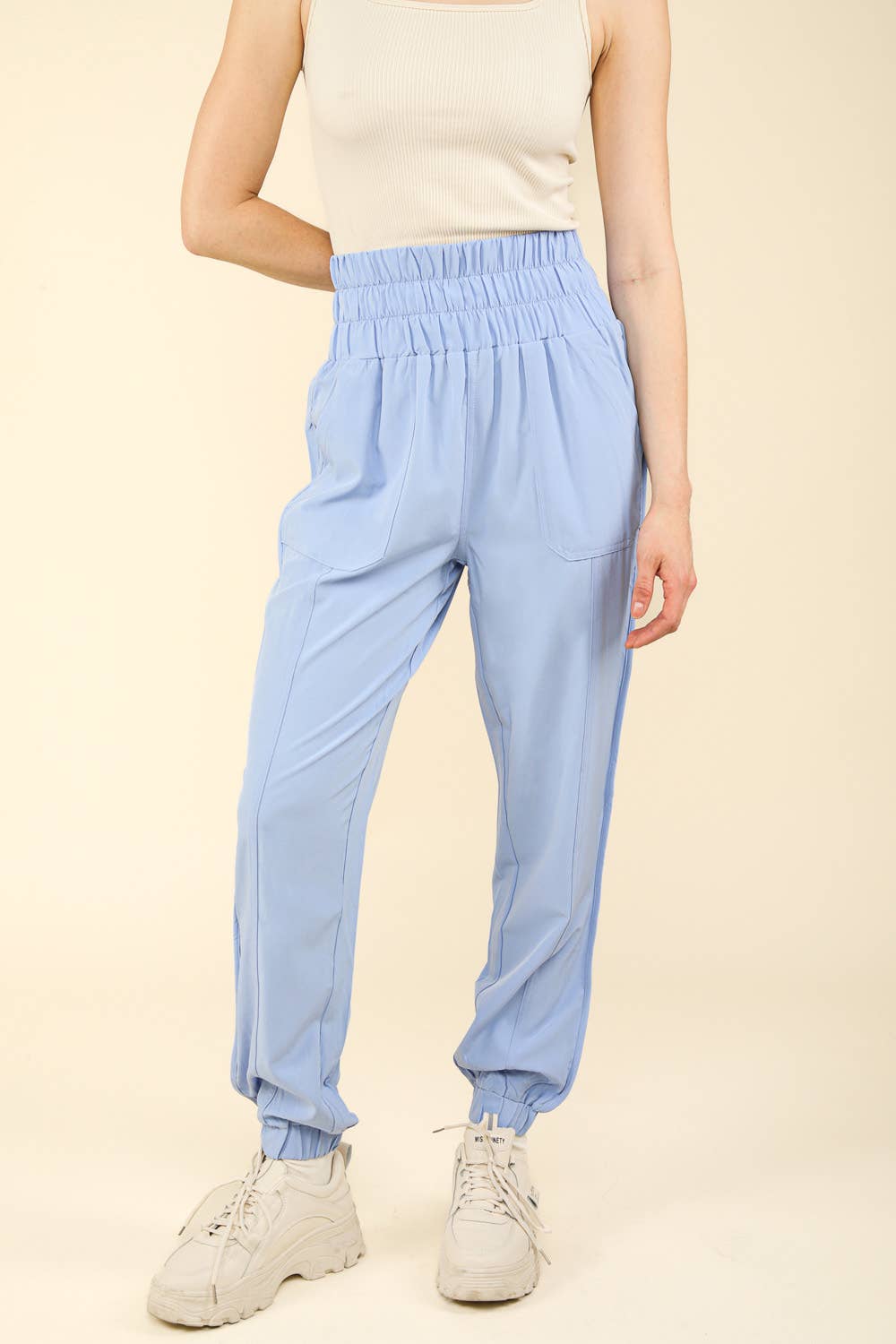 High Waisted Cargo Active Joggers w/ Pockets NP70063